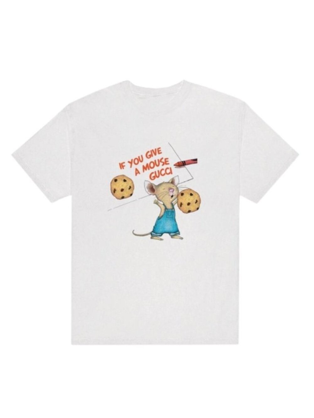 MEGA YACHT Unisex If You Give A Mouse Tee Size M In White